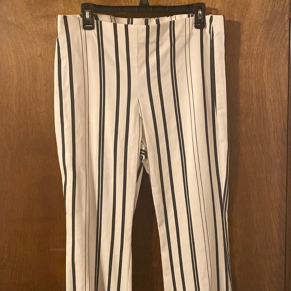 Flare pin stripe pants